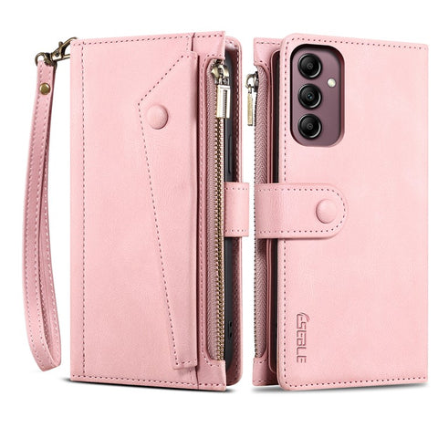 ESEBLE Star Series for Samsung Galaxy M54 5G / F54 5G Phone Stand Case Zipper Pocket Wallet Leather Phone Cover