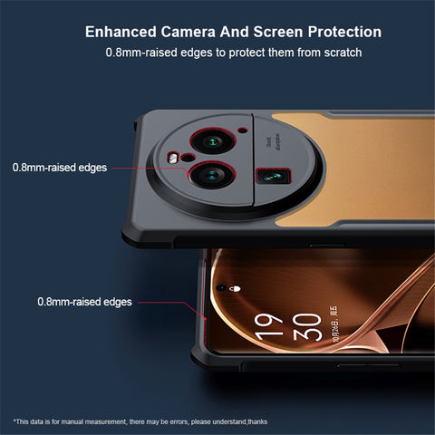 XUNDD For Oppo Find X6 Pro Protective Phone Case Acrylic+TPU Shockproof Cellphone Cover