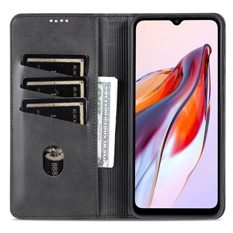 AZNS For Xiaomi Poco C55 4G / Redmi 11A 4G / Redmi 12C 4G Leather Phone Case Wallet Stand Smartphone Cover