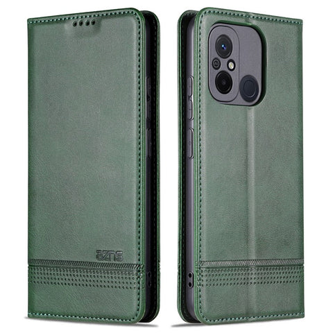 AZNS For Xiaomi Poco C55 4G / Redmi 11A 4G / Redmi 12C 4G Leather Phone Case Wallet Stand Smartphone Cover