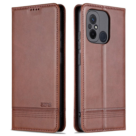 AZNS For Xiaomi Poco C55 4G / Redmi 11A 4G / Redmi 12C 4G Leather Phone Case Wallet Stand Smartphone Cover