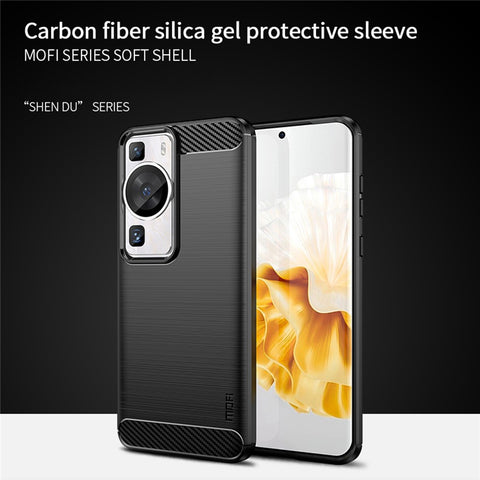 MOFI JK TPU Series-1 for Huawei P60 Pro / P60 Carbon Fiber Texture Brushed Phone Shell TPU Phone Cover