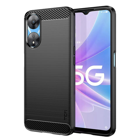 MOFI JK TPU Series-1 Carbon Fiber Back Cover for Oppo A58 5G / A58x 5G / A78 5G Brushed TPU Phone Shell