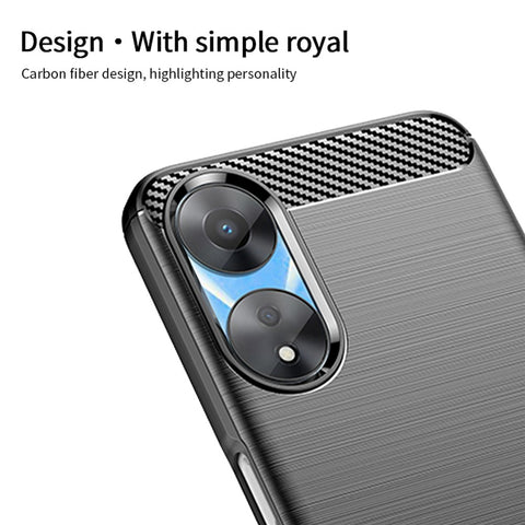 MOFI JK TPU Series-1 Carbon Fiber Back Cover for Oppo A58 5G / A58x 5G / A78 5G Brushed TPU Phone Shell