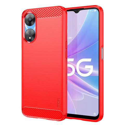 MOFI JK TPU Series-1 Carbon Fiber Back Cover for Oppo A58 5G / A58x 5G / A78 5G Brushed TPU Phone Shell