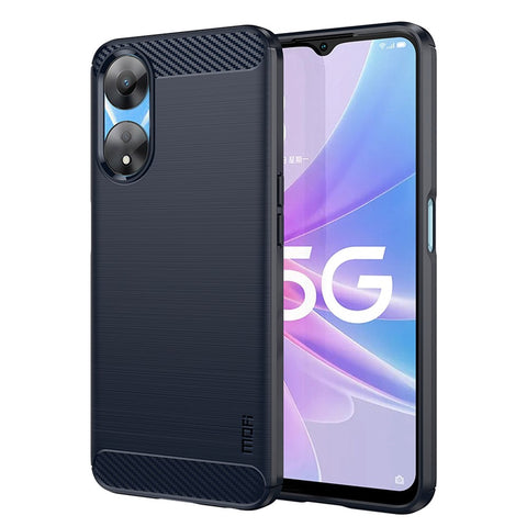 MOFI JK TPU Series-1 Carbon Fiber Back Cover for Oppo A58 5G / A58x 5G / A78 5G Brushed TPU Phone Shell