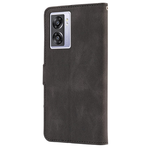 Leather Phone Case for Oppo A57 (2022) 5G / A77 5G / A97 5G / Realme Q5i / V23 5G / Narzo 50 5G / OnePlus Nord N300 5G , Wallet Stand Flip Cover