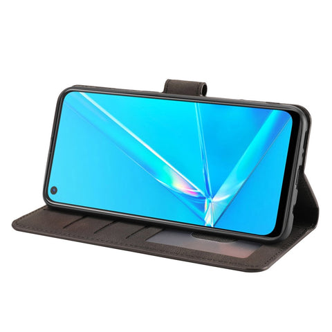 For Oppo A72 / A52 / A92 4G Wallet Phone Case PU Leather Stand Shockproof Flip Cover with Strap