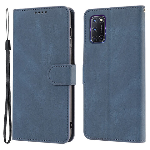 For Oppo A72 / A52 / A92 4G Wallet Phone Case PU Leather Stand Shockproof Flip Cover with Strap