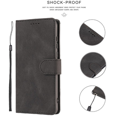 PU Leather Case for Oppo A57 4G / A77 4G / A57s 4G / A57e 4G / A77s 4G / OnePlus Nord N20 SE 4G , Wallet Stand Flip Phone Cover