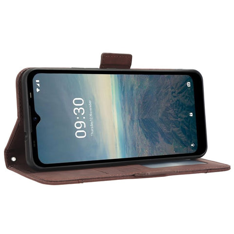 For Vodafone Smart T23 Wallet Phone Case Multiple Card Slots Phone Shell Leather Flip Cover with Stand