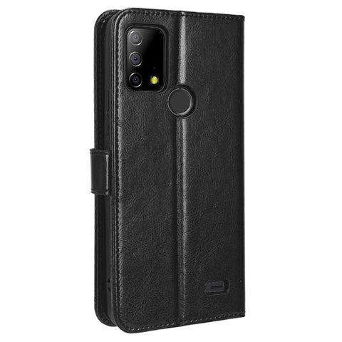 For Vodafone Smart T23 Crazy Horse Texture Wallet Case PU Leather Stand Folio Flip Phone Cover