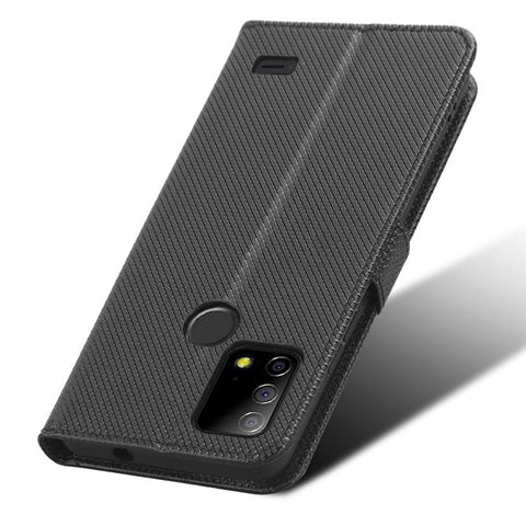 Protective Case for Vodafone Smart T23 PU Leather Flip Cover Diamond Texture Anti-Scratch Wallet Phone Case