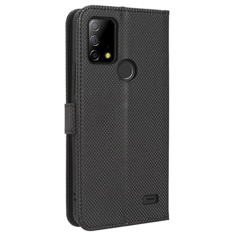 Protective Case for Vodafone Smart T23 PU Leather Flip Cover Diamond Texture Anti-Scratch Wallet Phone Case
