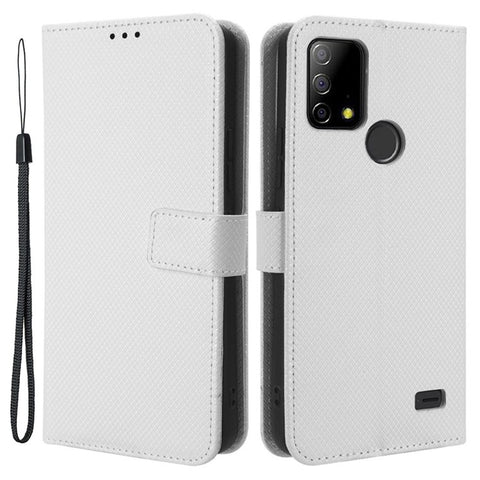 Protective Case for Vodafone Smart T23 PU Leather Flip Cover Diamond Texture Anti-Scratch Wallet Phone Case