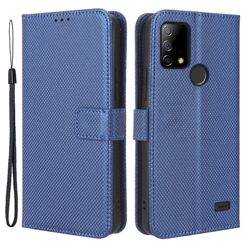 Protective Case for Vodafone Smart T23 PU Leather Flip Cover Diamond Texture Anti-Scratch Wallet Phone Case