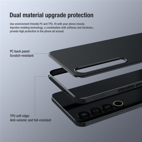 NILLKIN Super Frosted Shield Pro for Meizu 20 Pro PC+TPU Phone Case Textured Anti-slip Matte Cover