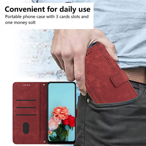 For iPod Touch (2019) / Touch 6 / Touch 5 Crossbody Wallet Case PU Leather Lines Imprinted Stand Phone Cover