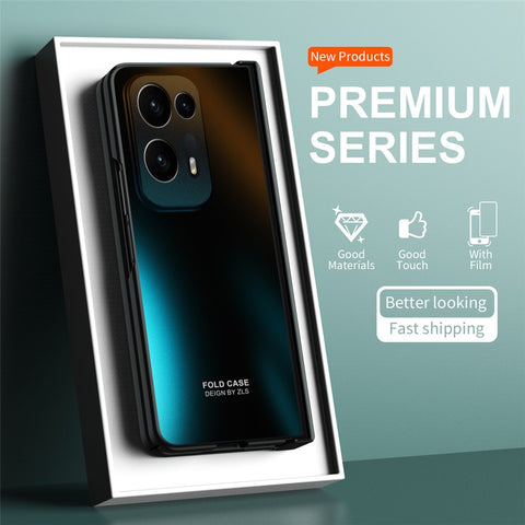 Hard PC Phone Case for Oppo Find N2 5G Shockproof Phone Shell with Screen Protector