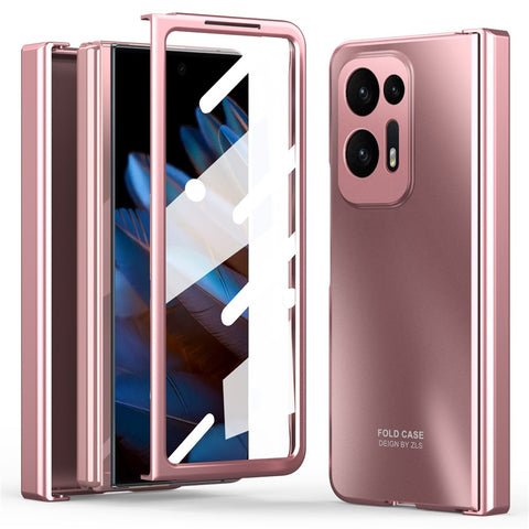 Hard PC Phone Case for Oppo Find N2 5G Shockproof Phone Shell with Screen Protector