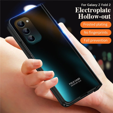 Hard PC Phone Case for Samsung Galaxy Z Fold2 5G Anti-Drop Protective Phone Shell Cover with Screen Film