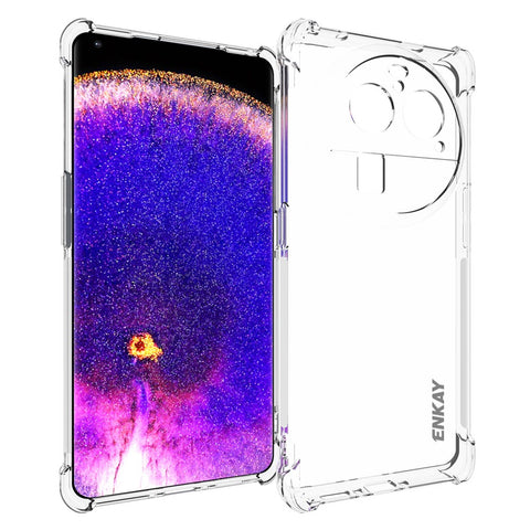 ENKAY HAT PRINCE For Oppo Find X6 Pro Drop-proof TPU Phone Case Anti-slip Strip Edge Clear Phone Cover