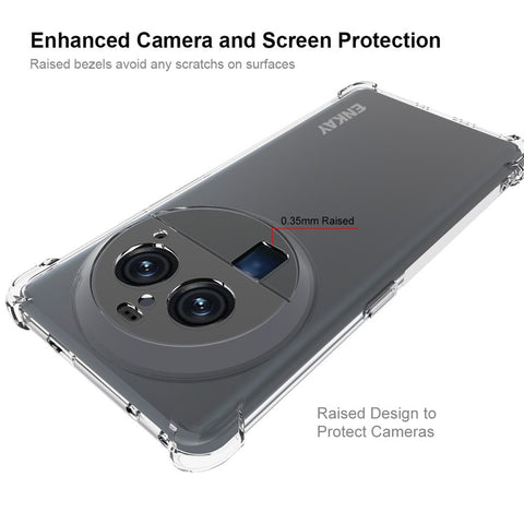 ENKAY HAT PRINCE For Oppo Find X6 Pro Drop-proof TPU Phone Case Anti-slip Strip Edge Clear Phone Cover