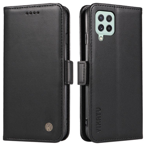 YIKATU YK-003 For Samsung Galaxy A22 4G (EU Version) / M22 / M32 (Global Version) 4G PU Leather Stand Phone Cover Wallet Case