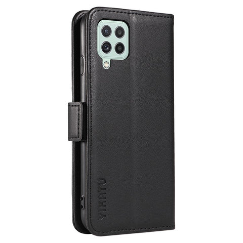 YIKATU YK-003 For Samsung Galaxy A22 4G (EU Version) / M22 / M32 (Global Version) 4G PU Leather Stand Phone Cover Wallet Case