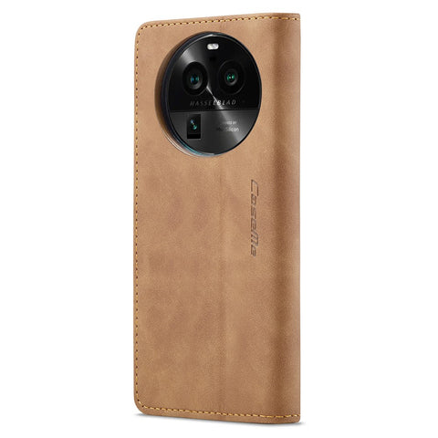 CASEME 013 Series For Oppo Find X6 Pro PU Leather Wallet Phone Case Shockproof Flip Stand Phone Shell