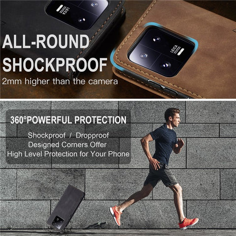 CASEME 013 Series For Xiaomi 13 Pro 5G Wallet Stand Phone Case Phone Leather Cover