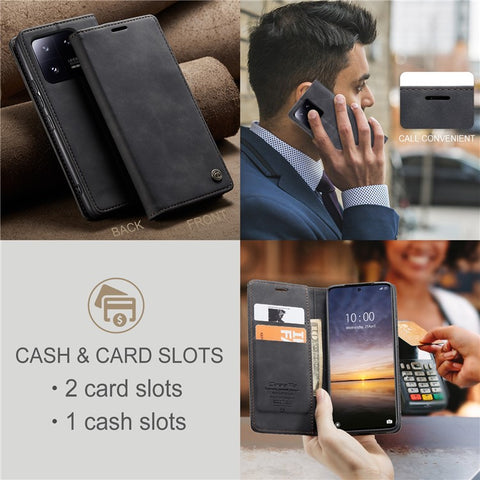 CASEME 013 Series For Xiaomi 13 Pro 5G Wallet Stand Phone Case Phone Leather Cover