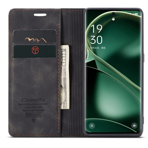 CASEME 013 Series For Oppo Find X6 PU Leather Phone Case Wallet Stand Protective Cover