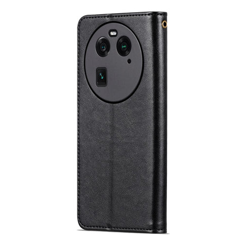 AZNS Mobile Phone Cover for Oppo Find X6 Drop-proof PU Leather Phone Case Stand Wallet Shell