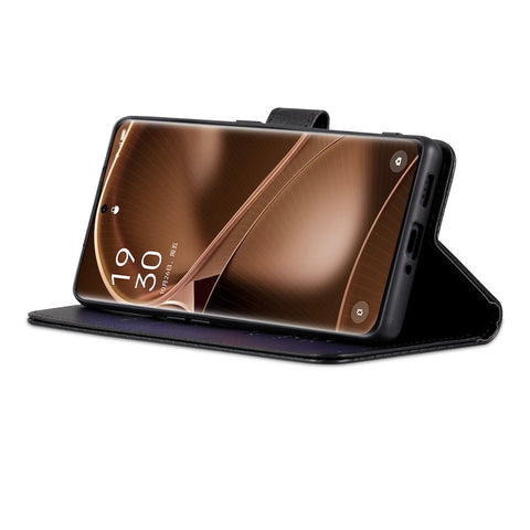 AZNS Phone Case for Oppo Find X6 Pro Mobile Phone Cover PU Leather Stand Wallet Shell