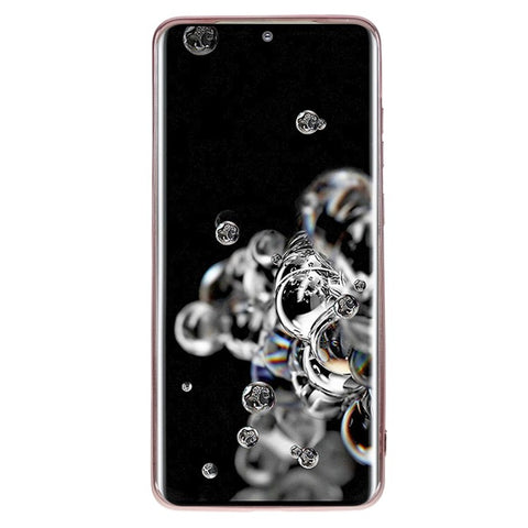 KADEM TPU Case for Samsung Galaxy S20 Ultra Gradient Glitter Rhinestone Decor Flower Pattern Phone Cover