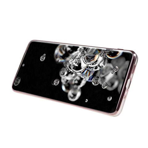 KADEM TPU Case for Samsung Galaxy S20 Ultra Gradient Glitter Rhinestone Decor Flower Pattern Phone Cover