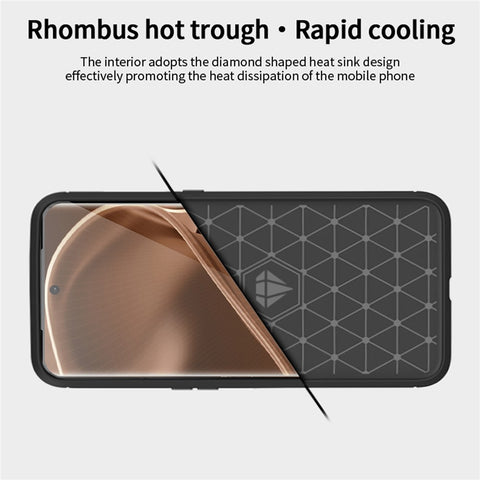 MOFI JK TPU Series-1 For Oppo Find X6 Flexible TPU Slim Fit Phone Case Carbon Fiber Brushed Texture Cover