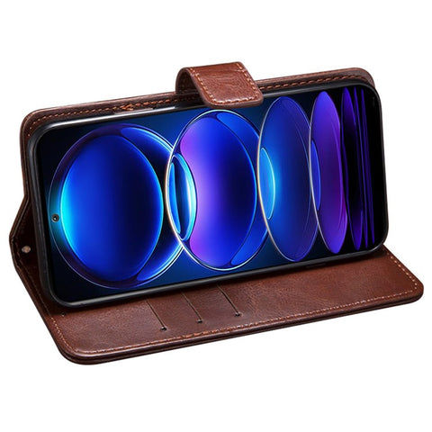 IDEWEI For Xiaomi Poco C51 4G PU Leather Phone Case Crazy Horse Texture Stand Wallet Cover