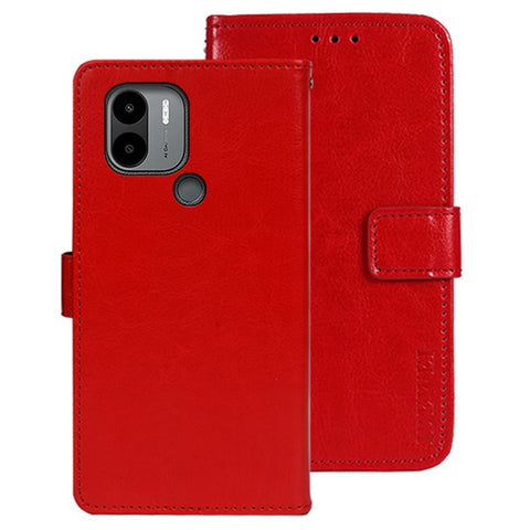 IDEWEI For Xiaomi Poco C51 4G PU Leather Phone Case Crazy Horse Texture Stand Wallet Cover