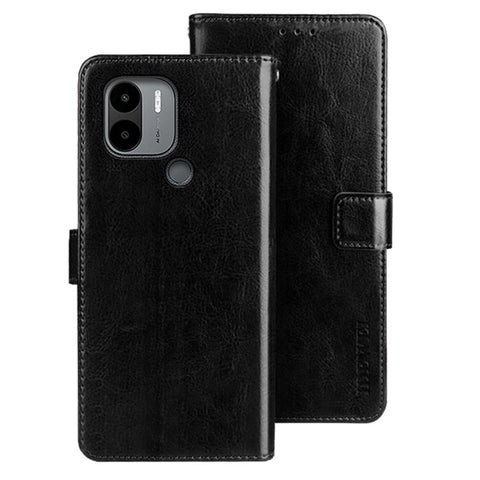 IDEWEI For Xiaomi Poco C51 4G PU Leather Phone Case Crazy Horse Texture Stand Wallet Cover