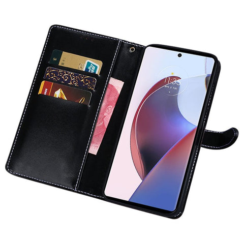 IDEWEI For Motorola Moto G Play (2023) 4G Wallet Phone Case Crocodile Texture PU Leather Cover with Stand