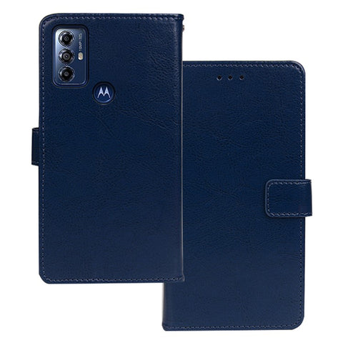 IDEWEI For Motorola Moto G Play (2023) 4G Crazy Horse Texture Leather Stand Phone Case Drop-proof Wallet Cover