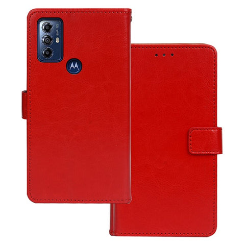 IDEWEI For Motorola Moto G Play (2023) 4G Crazy Horse Texture Leather Stand Phone Case Drop-proof Wallet Cover