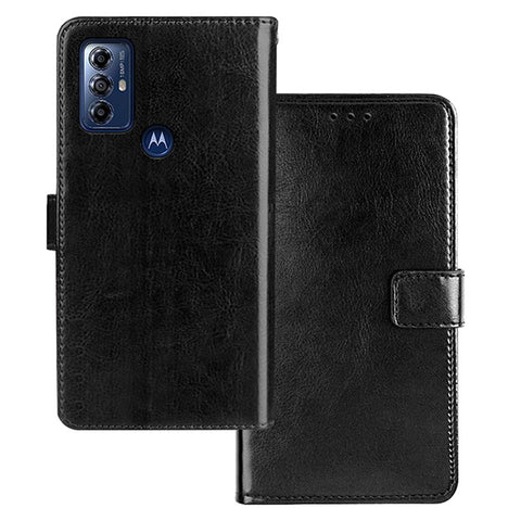 IDEWEI For Motorola Moto G Play (2023) 4G Crazy Horse Texture Leather Stand Phone Case Drop-proof Wallet Cover