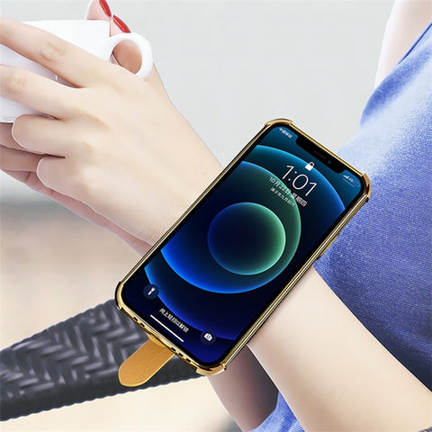 Crocodile Texture Phone Case for Xiaomi Poco M5 5G , PU Leather Coated TPU Cover with Hand Strap Kickstand