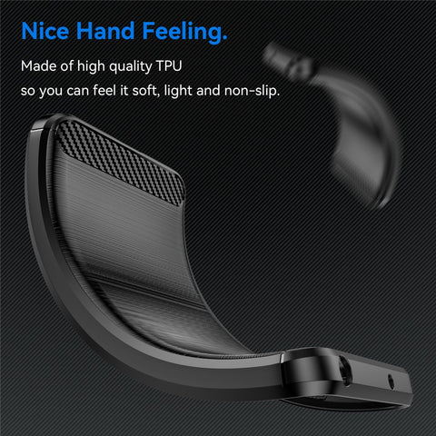 TPU Case for Oppo A78 5G / A58 5G / A58x 5G , Brushed Carbon Fiber Texture Cell Phone Cover