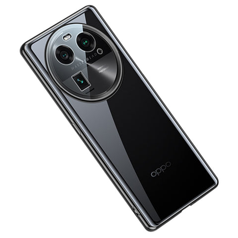 SULADA For Oppo Find X6 TPU Phone Case Electroplating Straight Edge Clear Anti-drop Cover