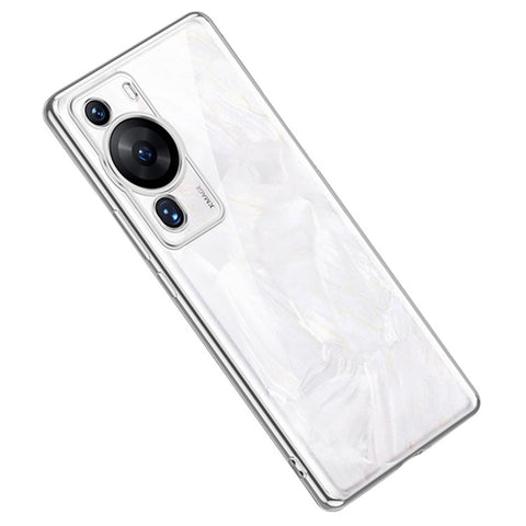 SULADA For Huawei P60 Pro Soft TPU Clear Phone Case Electroplating Straight Edge Protective Cover