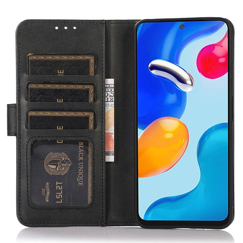 Phone Stand Case for Samsung Galaxy F14 5G , PU Leather Wallet Cowhide Texture Cover